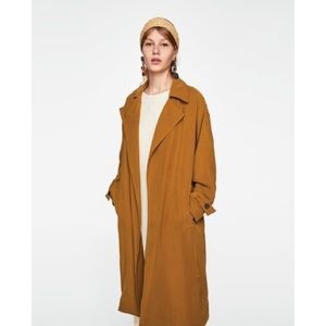 Zara flowy mustard trench